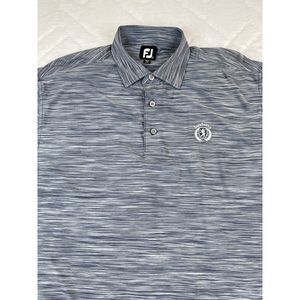 Footjoy FJ Men's (L) Heather Gray Golf Performance Polo Shirt